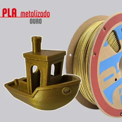 Filamento PLA Metal Ouro 1,75mm 1Kg PrintaLot
