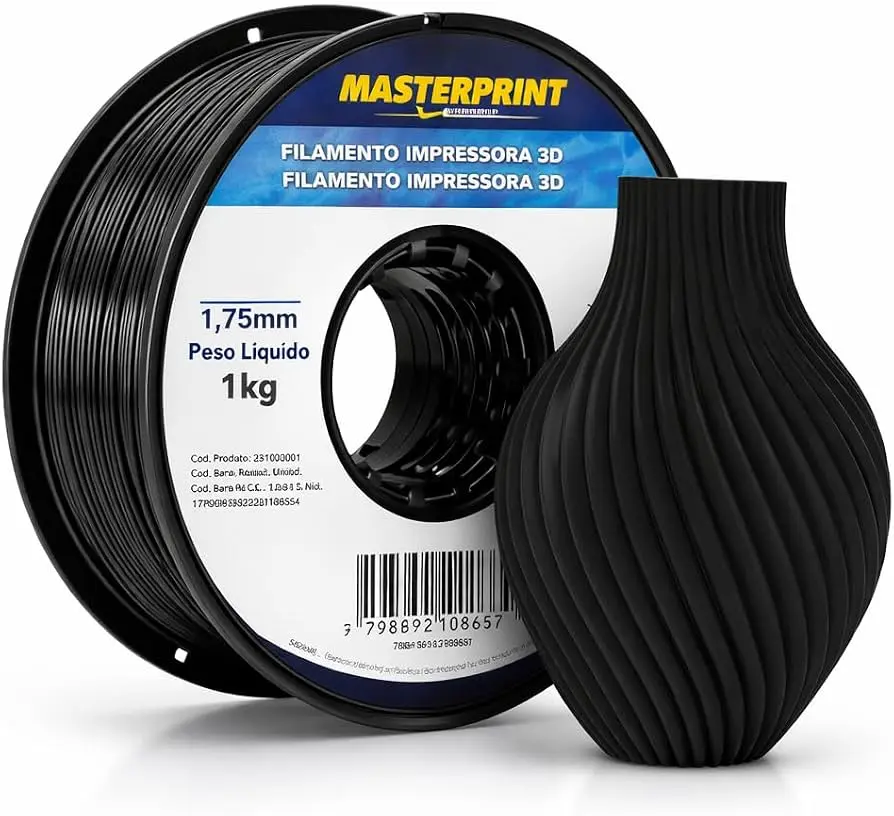 Filamento Masterprint | PETG | 1,75mm - PRETO