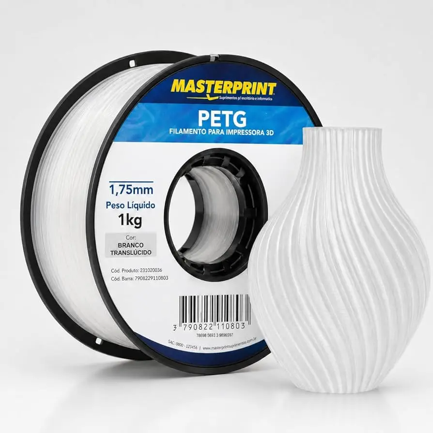 Filamento Masterprint | PETG | 1,75mm - BRANCO